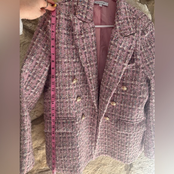 Olivaceous Tweed Shimmer Blazer Jacket - Picture 6 of 6